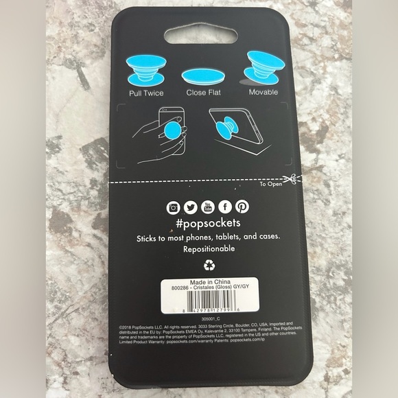 Popsocket Phone Grip & Stand Cristales (GLOSS) NEW - Picture 2 of 3